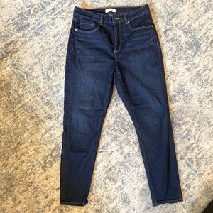 LOFT Curvy Skinny Dark Denim Jeans